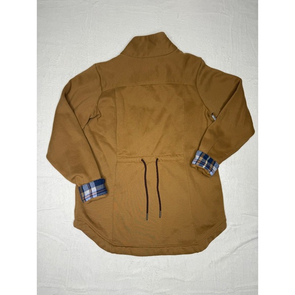 Columbia Women's Hart Mountain Shacket Lined Fleece Camel Plaid Medium - Picture 7 of 9